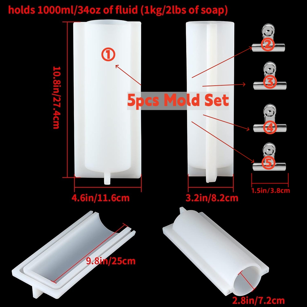 Big Cylinder Tube Soap Mold wi - огляд і ціна Candle Supplies Shop