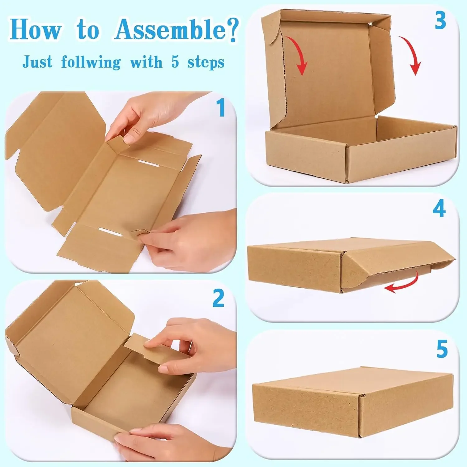 20/10PCS Corrugated Box Mailer - огляд і ціна Kraft Paper Box