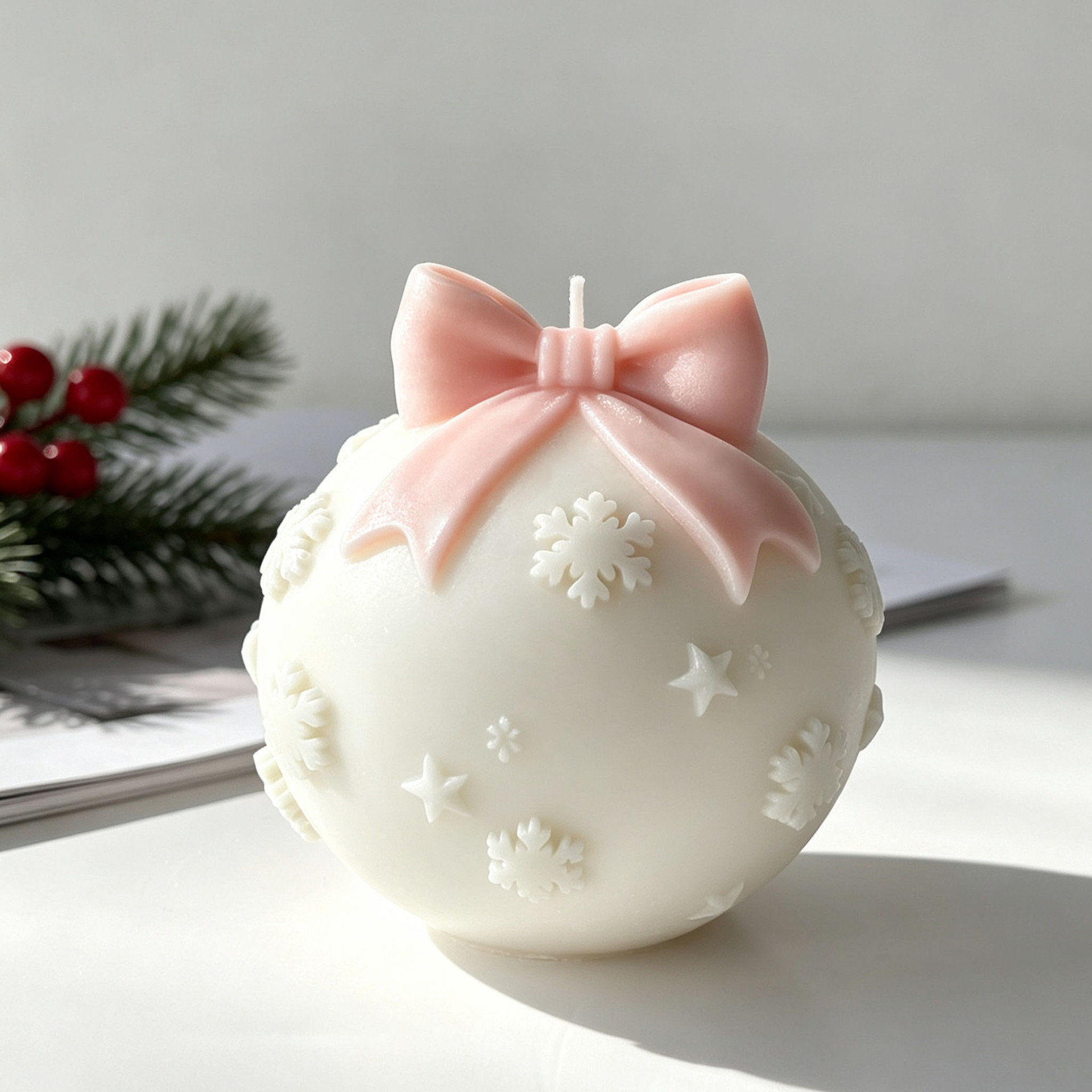 DIY Bow Tie Christmas Ball Sil - огляд і ціна Candle Supplies Shop