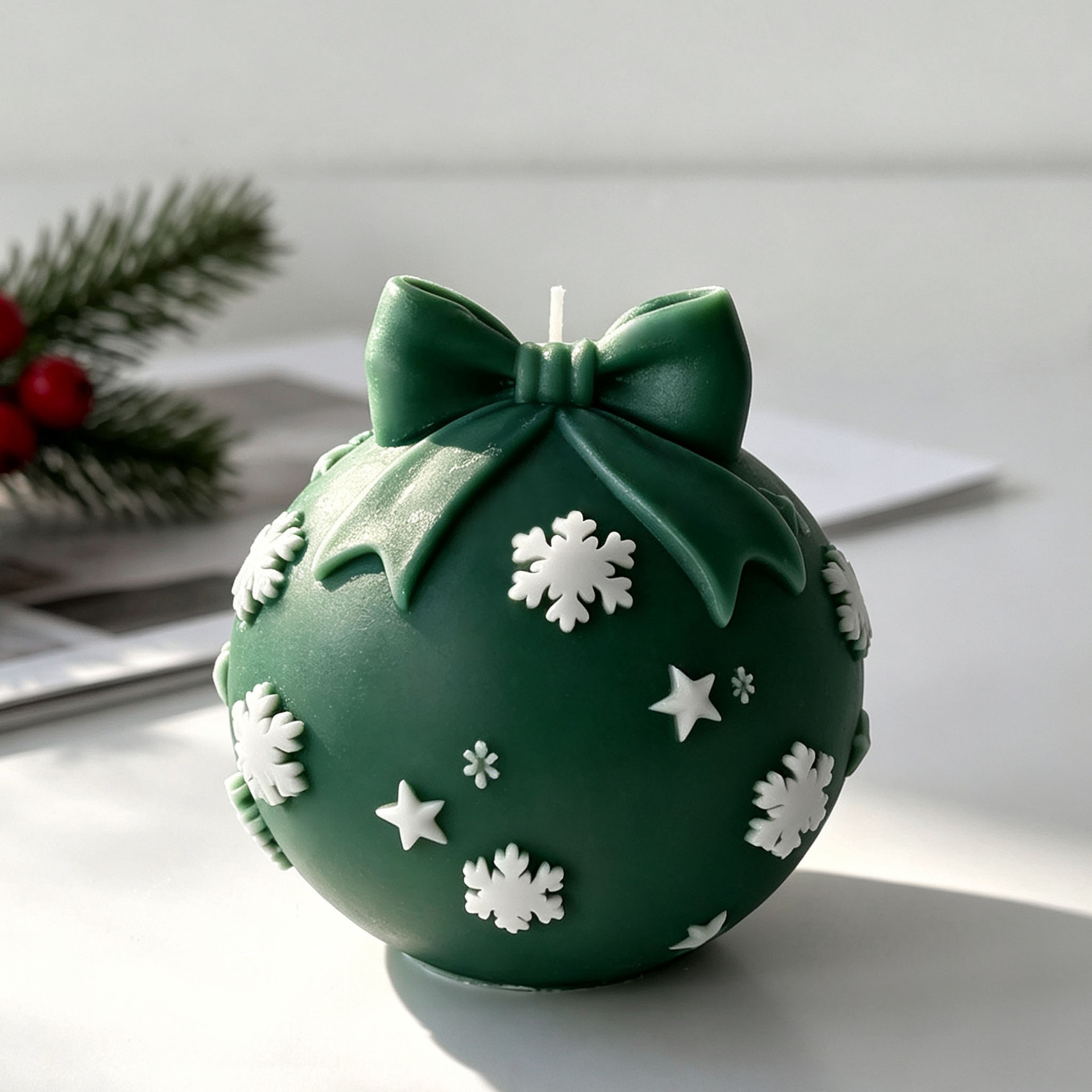 DIY Bow Tie Christmas Ball Sil - огляд і ціна Candle Supplies Shop