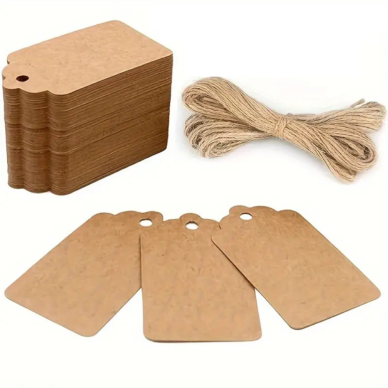 100PCS Kraft Paper Tag with St - огляд і ціна Kraft Paper Box