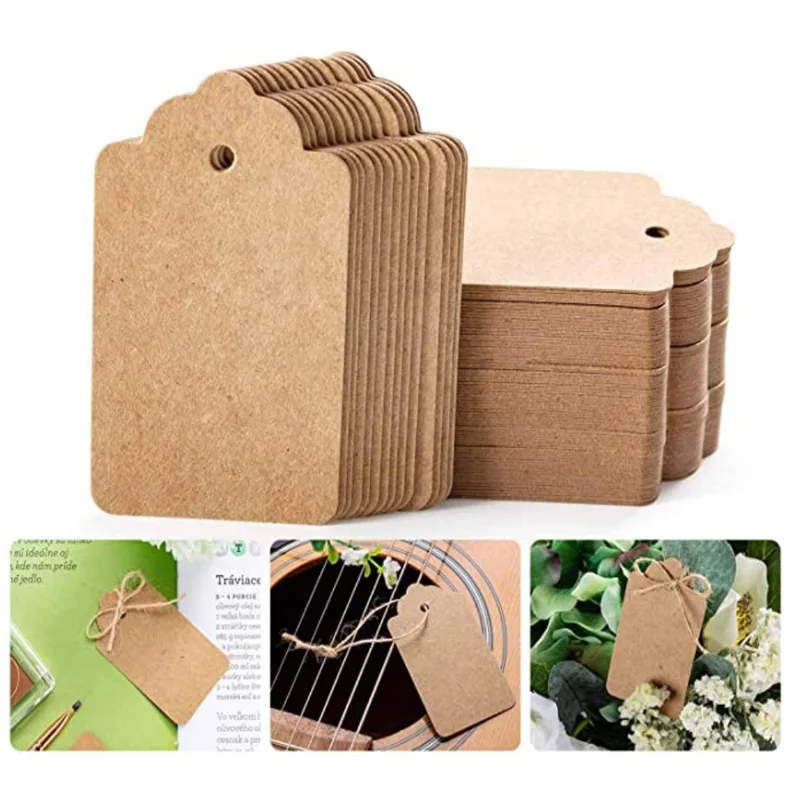 100PCS Kraft Paper Tag with St - огляд і ціна Kraft Paper Box