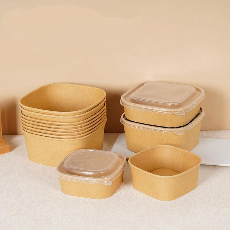 10Pcs Disposable Lunch Box Kra - огляд і ціна Kraft Paper Box
