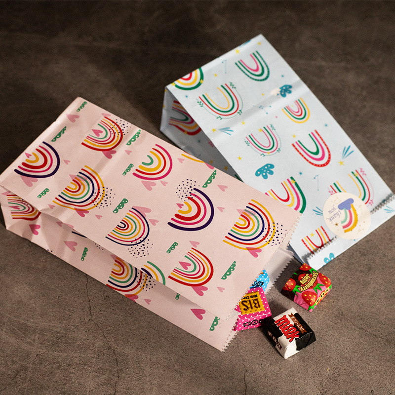 Small Paper Bags Rainbow Print - огляд і ціна Kraft Paper Box