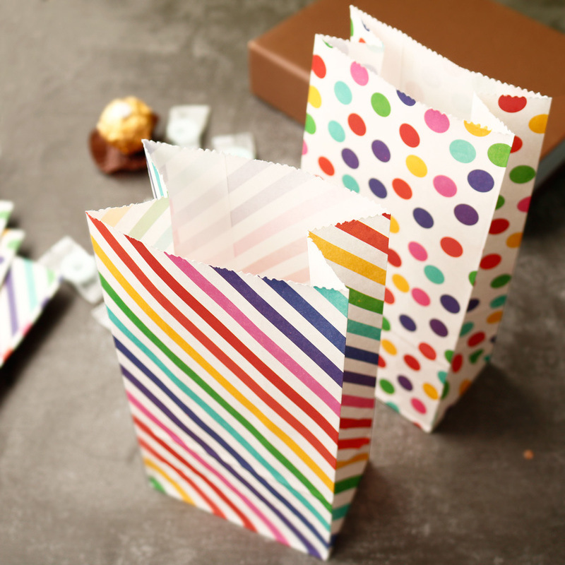 Small Paper Bags Rainbow Print - огляд і ціна Kraft Paper Box