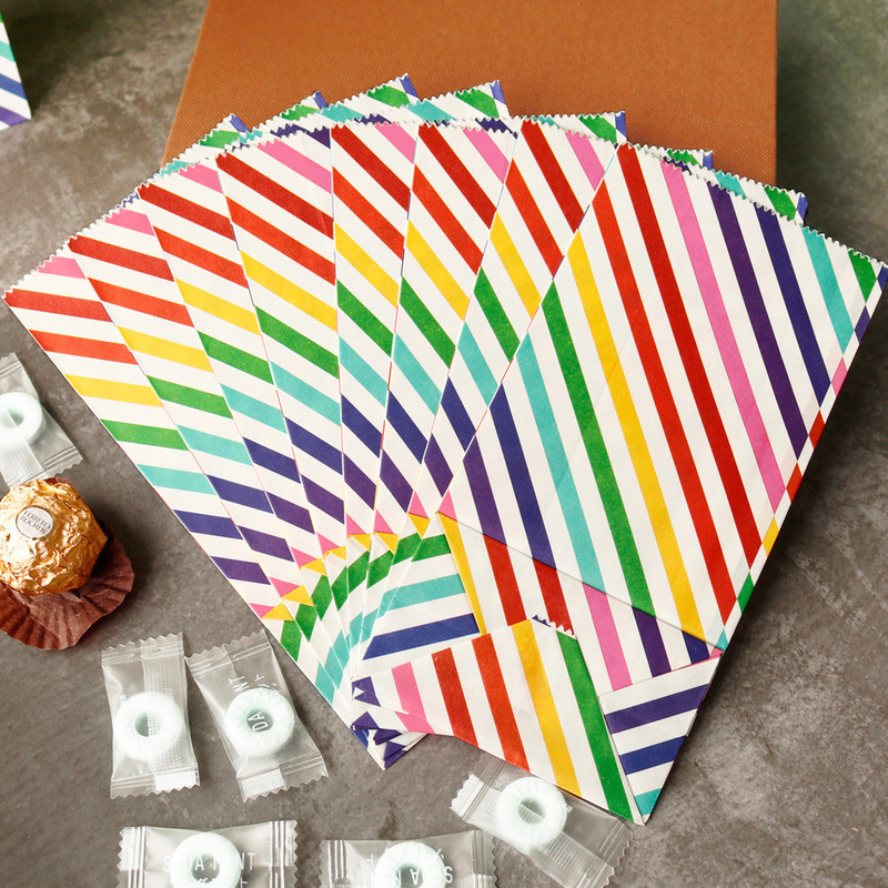 Small Paper Bags Rainbow Print - огляд і ціна Kraft Paper Box