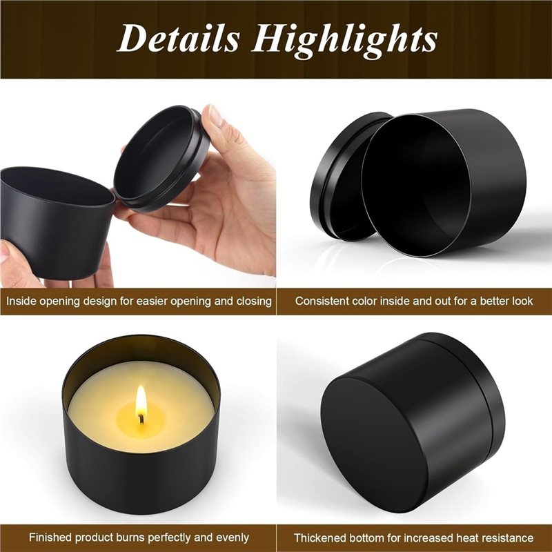 B03C-24-Pack Candle Tins With  - огляд і ціна Metal Tin Lid 4Oz