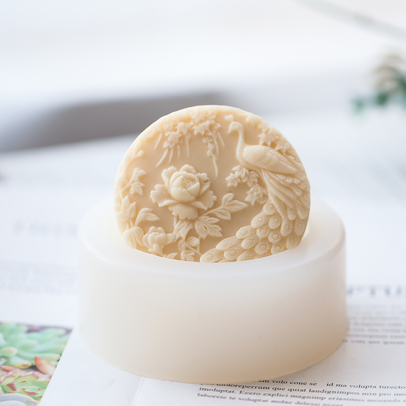 Peacock Flower Pattern Silicon - огляд і ціна Candle Supplies Shop