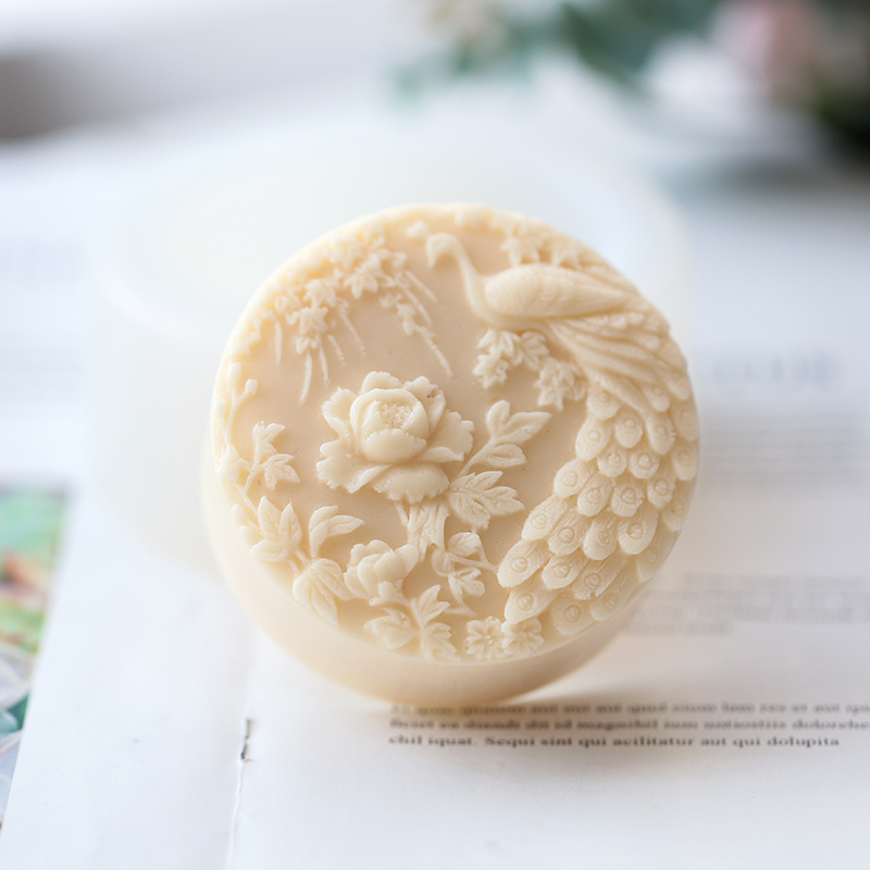Peacock Flower Pattern Silicon - огляд і ціна Candle Supplies Shop